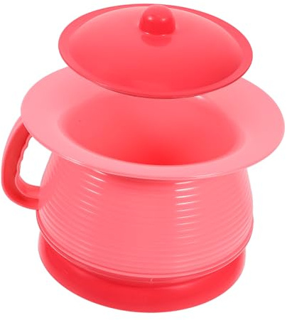 HONITANO Portable S Chamber Pot with Handle and Cover Multi-Function Commode Urinal and Potty for Boys and Lightweight Toilet Training Bucket for Home and Travel