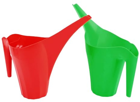 Eminchu 2 Bicchieri per Annaffiare da 1,2 Litri, Brocca per Piante con Becco Lungo, Brocca Leggera e Riutilizzabile con Comoda Maniglia, Ideale per Piante da Interno Ed Esterno, Giardino, Balcone,