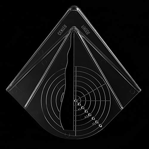 Zunate Plastic Center Finder,Plastic Center Finder for Square Round Octagon and Sexangle Woodwork Tool, Spindle Lathe Metal Wood Turning Tool, Middle Point Marker Gauge