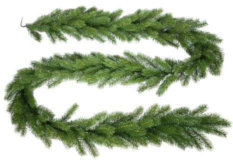 Künstliche Tannengirlande 270cm - 200 Tips- LS - 100% PE Spritzguss | Girlande mit 22cm Breite mit biegsamem Drahtkern. Formstabil, langlebig & ideal für Türen & Geländer