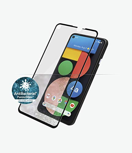 PanzerGlass Displayschutzfolie Google Pixel 4a 5G, kompatibel mit AB-Schutzhüllen, Schwarz, 4764