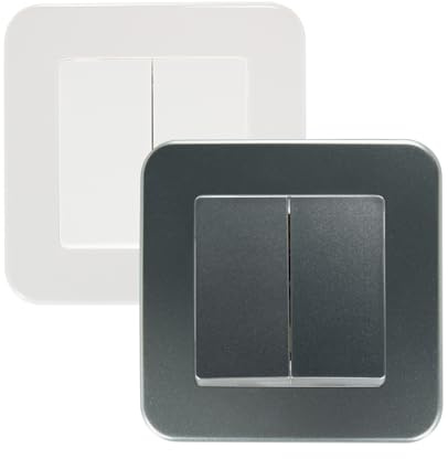 LEDKIA LIGHTING Doppel-Wechselschalter Klassik Silbern