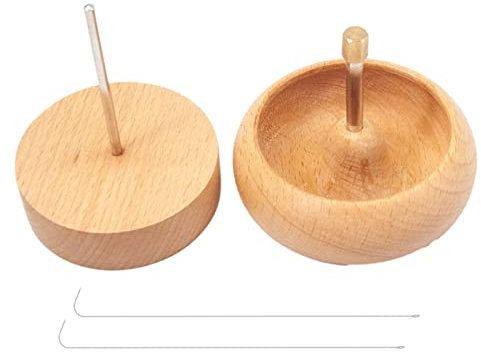 Wooden Bead Spinner Bowl - Holzperlen Spinner Schüssel - Bead Spinner Set - Clay Beads Spinner | 2 In 1 Perlensets Mit Garnspulenwickler | Werkzeug Für Die Herstellung Von DIY Schmuck