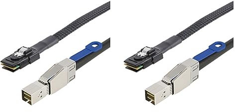 reamhome 2X Cable Adaptador Mini SAS HD Una Mini SAS 36PIN SFF-8644 Una SFF-8087 Cable de Disco Duro para Servidor 12Gbps 3,33 Pies / 1M