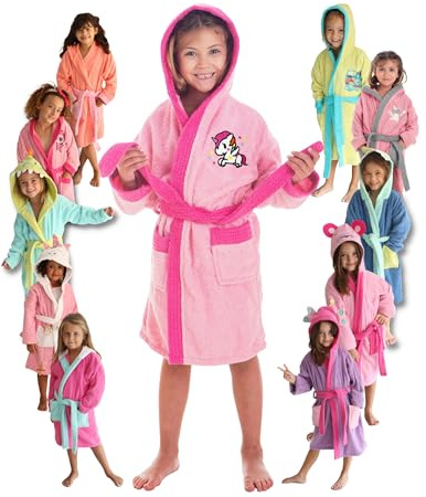 LEBENGOOD Accappatoio Bambina Bambino Ragazza Ragazzo Bambini Spugna Cotone