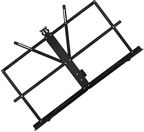 Abaodam Faltbarer Notenständer für Schreibtisch Tragbarer Notenhalter aus Abs-material Verstellbarer Winkel für Optimalen Lesekomfort