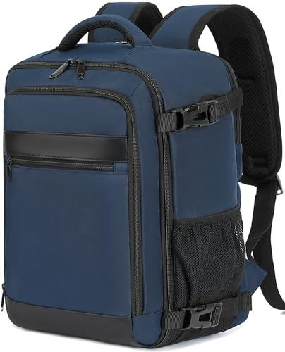 KLOSTAIN für Easyjet Handgepäck 45x36x20 Handgepäck Rucksack Reiserucksack Flugzeug Tasche 30L mit Laptop Rucksack 15.6 Zoll für Herren Damen Teenager Schulrucksack Jungen,Tiefblau
