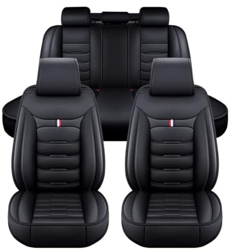 LICOME Auto Sitzbezüge für Hyundai Tucson 2015-2023, Leder Autositzbezüge Sets, 5 Sitzer Schonbezüge Sitzschoner Vorne Hinten Wasserdicht Sitzauflage Accessories,B Black