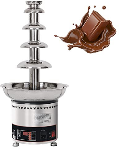 Fontaine À Chocolat Machine À Fondue Au Chocolat Électrique À 5 Niveaux En Acier Inoxydable 304 Facile À Assembler, Parfaite Pour Faire Fondre Le Chocolat, Le Fromage, Les Barbecues, Les Liqueurs, Le