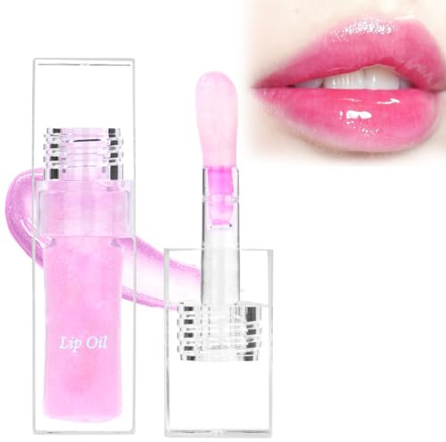 LOPHE Lip Glow Oil, Color Changing Lipgloss, Long Lasting Lip Plumper Oil, Moisturizing Hydrating Lippen Care Lippenöl, Reduziert Feine Linien Nicht Klebriges Lip Gloss Tint(3# Orange-Rot)