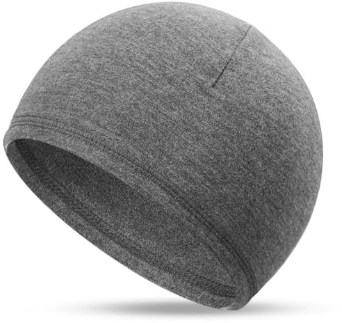 Bencailor Dünne Beanie Mütze für Herren leichte Schädelkappen Dehnbare Schlafmützen Helm Liner unter Helmhüten für Outdoor-Radfahren Bekleidung Zubehör(Dunkelgrau)