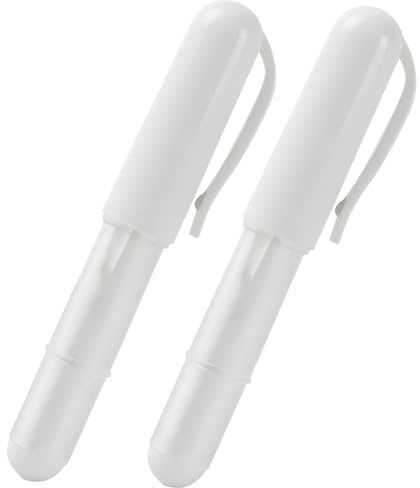 Pennarelli a gesso ricaricabili per tessuti, confezione da 2 matite da cucito bianche, ergonomiche per una marcatura precisa del tessuto, semplice applicazione e rimozione - essenziali per sartoria
