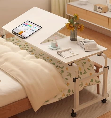 Betttisch, Bettschreibtisch Überbetttisch mit Rollen Überbetttisch Überbettschreibtisch Überbetttisch Mobiler Schreibtisch Betttisch mit Rollen Computertisch fürs Bett Überbetttisch mit Rollen Verst