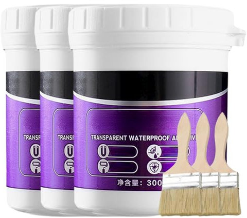 300g Invisible Waterproof Sealant, 2025 New Anti-Leaking Clear Insulation Sealant Super Strong Anti-Leakage Agent, Transparent Waterproof Coating Agent for Roof, Bathroom, Patio Outdoor (3)