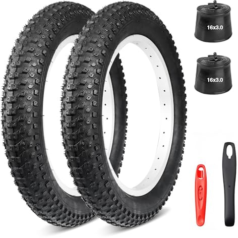GRELiving 16x3.0 E-Bike Reifen Fat Bike Tire Faltbarer Reifen 76-305 Fahrradmantel 35 P.S.I für E-Fahrrad/Handwagen/Stadtrad/Kids Bike