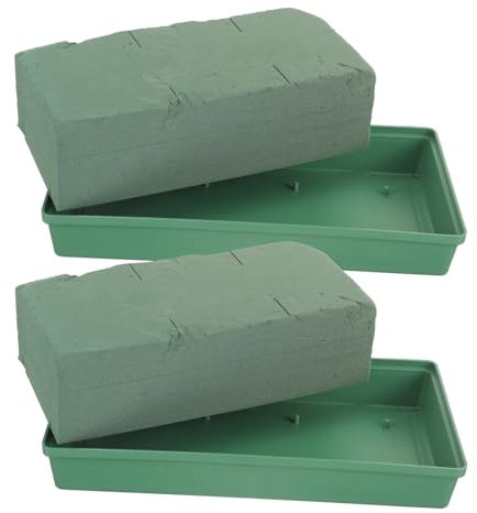 EPIGEIST 2pcs Tombstone Head Flower Saddle Square Arrangement Plates for Grave Outdoor Decorations Floral Holder for Fresh Flowers Blocks for Arrangements