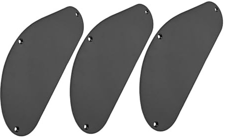 ULDIGI Bassgitarren Einlagiges 3 Stück aus Kunststoff Rückplatten Verbessert Klangqualität Schwarzes Gitarrenrückabdeckungszubehör und Schützt Instrument für Bühneneinsätze