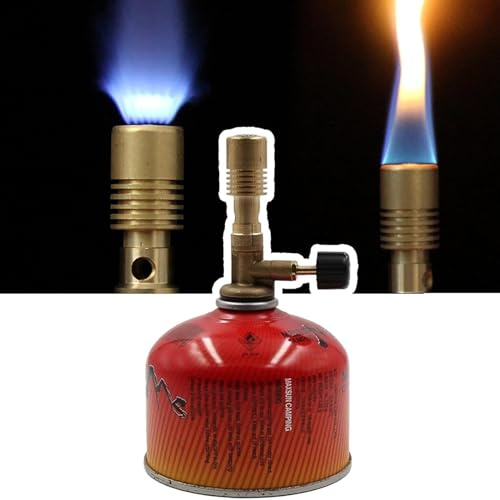 Axazcs Mechero Bunsen de Laboratorio, mechero Bunsen portátil, Llamas Ajustables, Material de latón, diámetro de Boquilla de 2 cm, Utilizado en Medicina, odontología, Manualidades