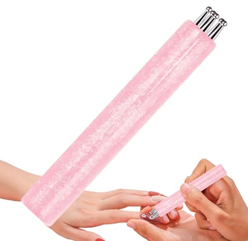 Bolígrafos De Uñas Acrílico - Herramienta De Punteo De Uñas Marcador De Precisión | Diseño De Punta De Bola De Acero Inoxidable, Conjunto De Colores Rosa Rojo Violeta, Accesorios De Artesanía