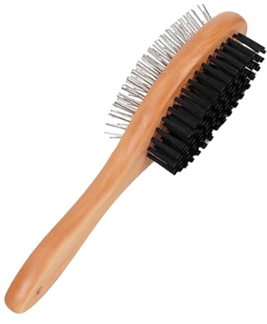 Hundborstar – hårborttagning av trägrepp, katttrimning fällborste, massageverktyg | husdjursborste groomingkit för långt kort hår tvätt bad badrum rengöring valp kattunge