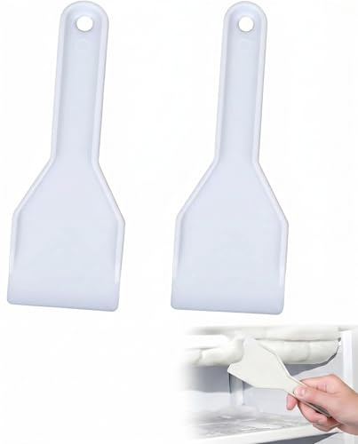 NOPKESV Set de 2 Grattoir à Glace, Spatule Dégivrage Congélateur Réfrigérateur en Plastique Rigide, Outil Robuste pour Nettoyage Rapide et Facile de la Glace
