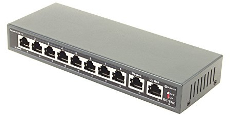 DSLRKIT 250M 10 Ports 8 PoE Switch Injector Power Over Ethernet NO Power Adapter