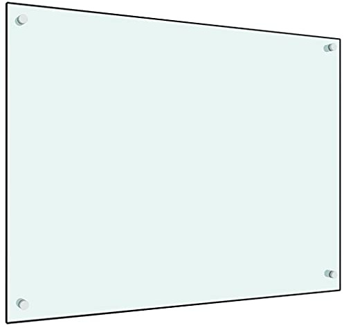 vidaXL Küchenrückwand Milchweiß 80x60 cm Hartglas