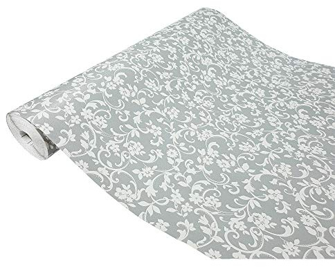 DecoMeister Klebefolie Möbel 45x200 cm | Möbelfolie selbstklebend im Deko-Stil - wasserfest und einfach anzubringen | Folie für Möbel ideal für Küche, Bad und kreative Raumgestaltung | Cirrus Grau