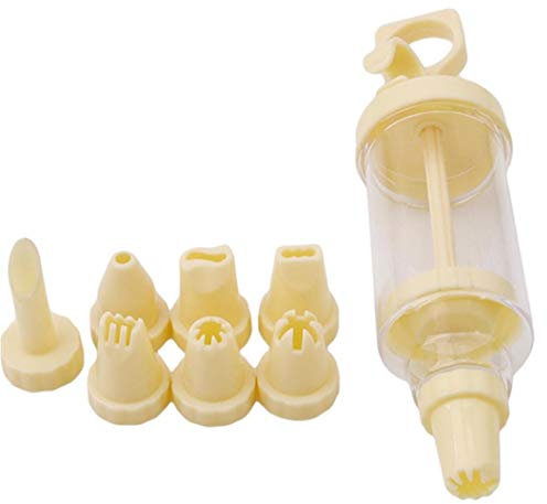 TOSSPER Confectionary Cookie Tips Pastry Nozzles Plastic 1 Set 8pcs Cream Nozzle Cream Diy Pastry Syringe Extruder Kitchen Gadgets