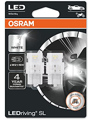 OSRAM LEDriving® SL, ≜ W21/5W, bianco 6000K, lampade di segnalazione a LED, solo fuoristrada, non omologati ECE, doppio blister