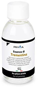 Pryma Essenza di Trementina Rettificata Incolore Per Pittura Ad Olio e Pulizia Tavolozze 125 Ml