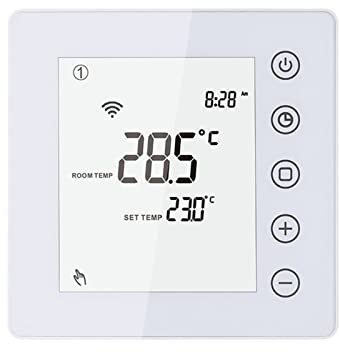 3A Gasboiler Thermostat SmartLife APP Control WiFi Heizung Raumthermostat LCD Touchscreen Digitaler Smart Temperaturregler Wochenprogrammierbarer Frostschutz Energieeinsparung für Home School Office