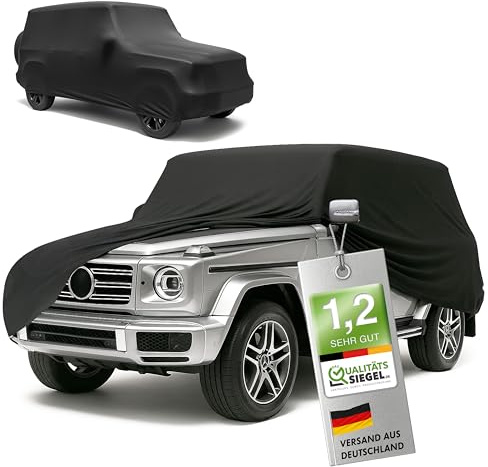 Walser Premium skydd bil inomhus stretch plus kvalitetsvinnare mycket bra * bilskydd vinter bilgarage skydd bilpresenning vinter bilgarage skydd vinter bil presenning SUV XL svart