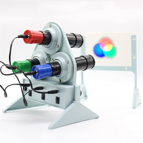 VERIMP Lichtfarbsynthese-Experimentiergerät Licht DREI-Primärfarben-Synthese Physik-Lehrmittel Licht DREI-Primärfarben-Synthese-Experiment RGB-Farbmodell Optik Lehrmittel