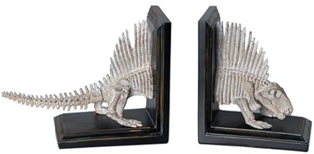 Yofab Vintage Dinosaurier Fossil Buchstützen – robuste Harz-Drachen-Buchstütze – einzigartige und dekorative Buchstützen, Drachen-Buchstütze