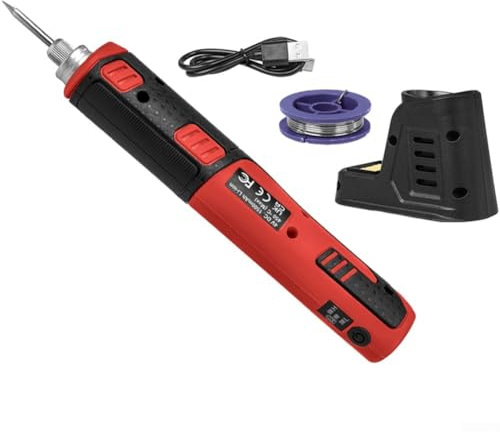 Kit de soudage électrique 1500 mAh sans fil pour soudure à l'étain, charge USB, chauffage rapide, kit de soudure portable