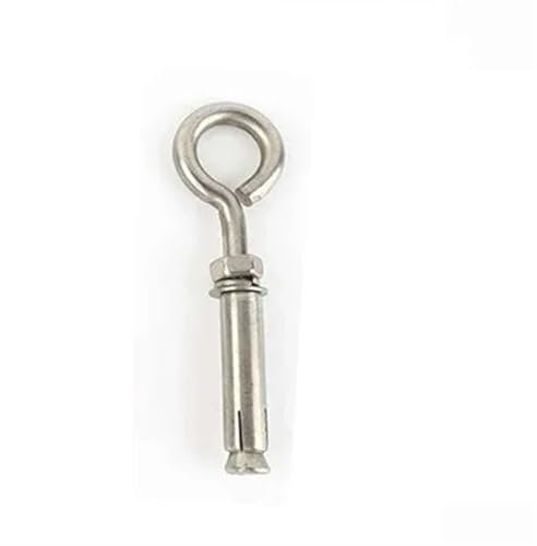 Dehnschraubenhaken 1 Stück Dehnschrauben Haken M6 M8 M10 M12 304 Edelstahl for Aufhängen von Korb-Deckenventilatoren Wand Dehnschraube (Color : Close hook, Size : M12)