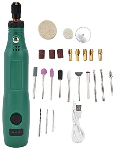 Mini-Elektroschleifer, 3-Gang Mini-Bohrmaschine für Stanzen Gravieren Trimmen Polieren, 2000mAh Lithiumbatterie, Heimwerker Hobby Werkzeug