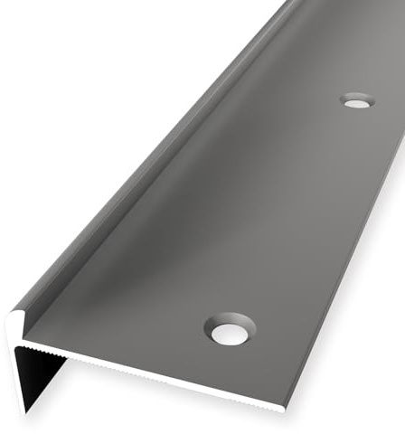 Treppenkantenprofil 22 x 48 x 2500 mm Winkelprofil Aluminium hochwertig Versenkt Gebohrt Edelstahl Einfasshöhe 6 mm Küberit