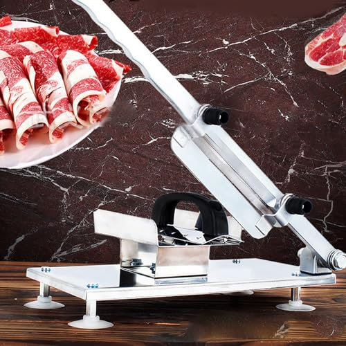 Lama più Affilata, Facile da Usare e Veloce da Tagliare, Adatta per Manzo, Carne Spessa e verdure. Realizzato in Acciaio Inossidabile di Alta qualità, Uso duraturo. (Affettatrice