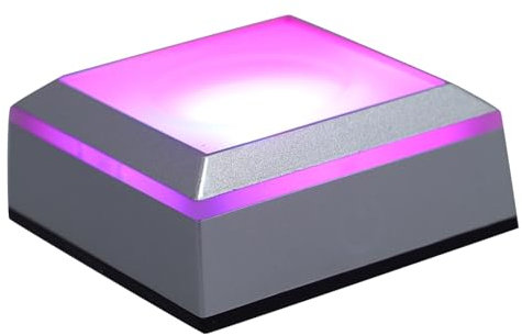 TOPBATHY Lampada Da Notte Con Supporto Luminoso A Piramide in Cristallo 3d Lampada E Batteria Non Incluse Per Camera Da Letto