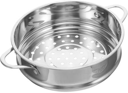 Ciieeo Dampfkorb Aus Edelstahl Für Küche Tablett Dampfgarer Einsatz Für Topf Reiskocher Gemüse Brötchen Eier Fisch Meeresfrüchte Mais Runde Für Gleichmäßige Erwärmung Und Schnelles Abtrop