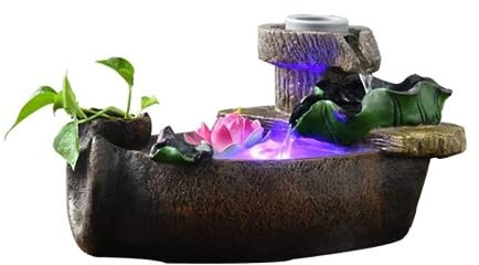 IUBGFTO Fontana Fontane da Tavolo Fontana d'Acqua Zen per Il Giardino Ornamenti d'Acqua Fontana da Tavolo Giardino roccioso