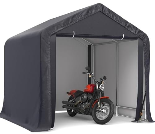GSJNHY Abri Portable pour l'extérieur Abri de Rangement extérieur Robuste de 8 x 8 Pieds, abri de Garage Portable, abri de Moto, abri de Rangement extérieur