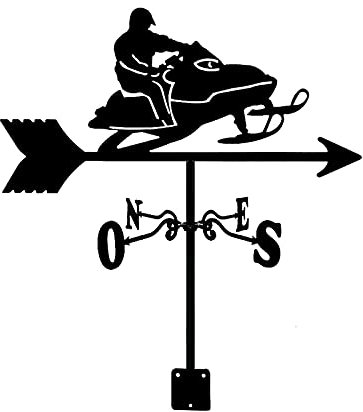SaryEdge Veleta, indicador de dirección del Viento, Herramientas de medición de Veleta de Acero Inoxidable para Manualidades de decoración de Soporte de Animales al Aire Libre(Coche Trineo