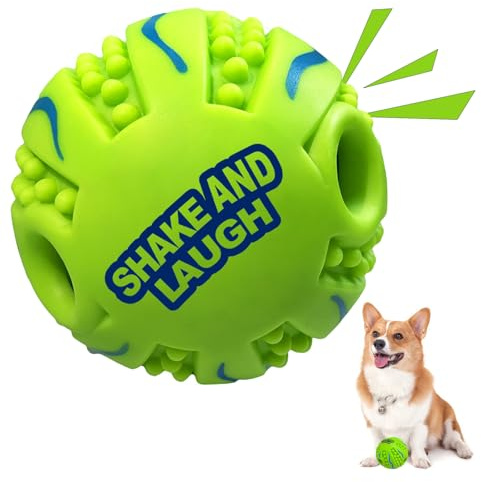 SHAKE AND LAUGH Spiky Interactive Dog Toys Ball, Wave, XS, 2.75 in (7 cm)
