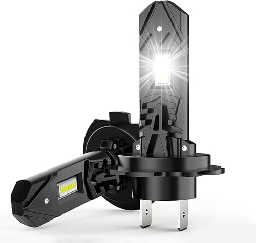 KBIBCK 2 Pezzi Lampadina H7 LED, H7 LED, Luce Bianca 6500k, Plug and Play, Lampadine per Auto e Moto, Sostituzione Alogena, Senza Adattatore