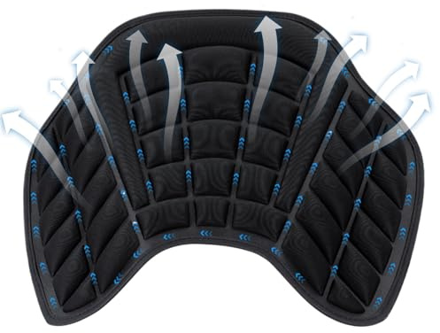 Générique Revêtement en Mousse pour la Selle | Coussin de siège de Moto en Gel | Oreiller du siège Passager | Revêtement en Mousse pour Moto à Selle | Souvent Non pour Les Voyages et Le Guide