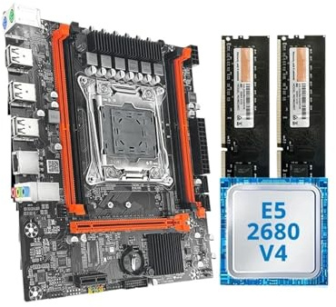 Kit scheda madre da gioco X99 con XeoEE5 2680 V4 e DDR4 8Gx2 2133MHz Dual Channel ECC RA-M M.2 NVME for PC desktop(Motherboard+CPU)