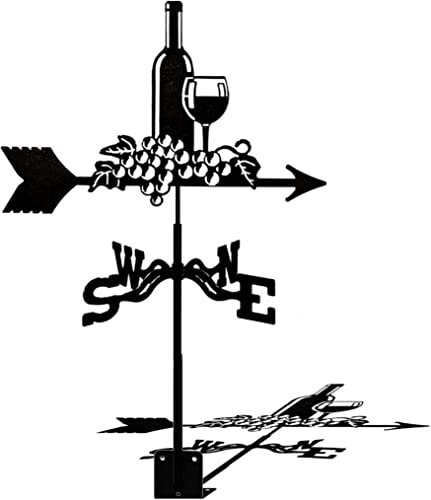CLRAWSHB Girouette en Acier Inoxydable, indicateur de Direction du Vent, Signe du Vent, girouette en Acier Inoxydable pour Ornement de Toit de Jardin